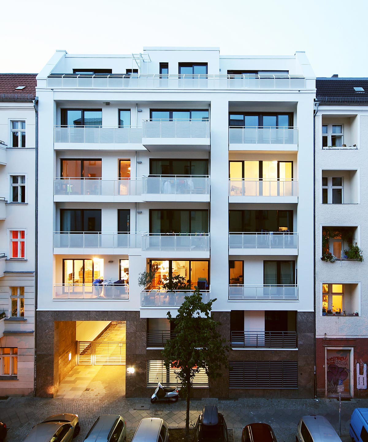 rig59 Außenansicht frontal Wohnhaus Berlin Büro Labs von Helmolt Architekt Berlin Falkensee